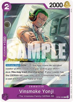 Vinsmoke Yonji (066) — Wings of the Captain Pre-Release Cards