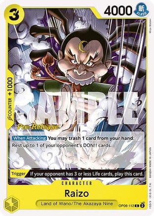 Raizo — Wings of the Captain Pre-Release Cards One Piece Card Game card by Misa Matoki