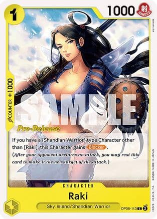 Raki — Wings of the Captain Pre-Release Cards One Piece Card Game card by eiji kaneda