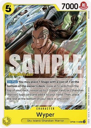 Wyper — Wings of the Captain Pre-Release Cards One Piece Card Game card by Morechand
