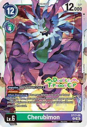 Cherubimon — Starter Deck 17: Double Typhoon Advanced Deck Set Pre-Release Cards Digimon Card Game card by Akiyoshi Hongo, Toei Animation