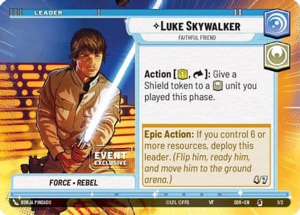 Luke Skywalker - Faithful Friend (Hyperspace) — Event Exclusive Promos Star Wars: Unlimited card by Borja Pindado