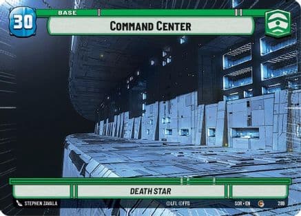Command Center // Shield (Hyperspace) — Spark of Rebellion Star Wars: Unlimited card by Stephen Zabela