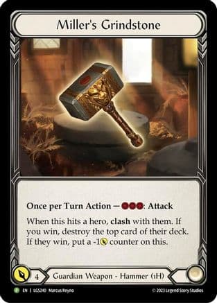 Miller's Grindstone - LGS240 — Flesh and Blood: Promo Cards Flesh and Blood card by Mataio Reyes