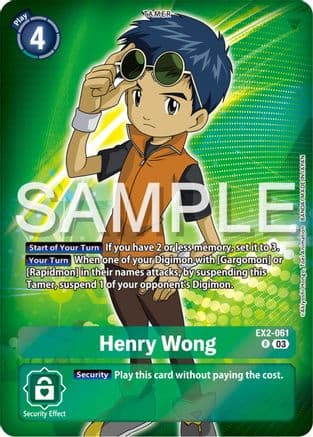 Henry Wong (Reprint) — Starter Deck 17: Double Typhoon Advanced Deck Set Digimon Card Game card by Akiyoshi Hongo, Bandai Inc.