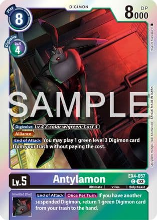 Antylamon (Reprint) — Starter Deck 17: Double Typhoon Advanced Deck Set Digimon Card Game card by Akiyoshi Hongō, Toei Animation