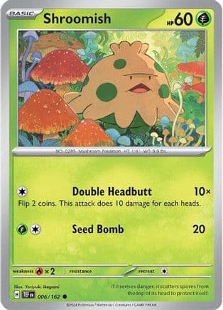 Shroomish — SV05: Temporal Forces Pokémon TCG card by Yoriyuki Ikegami