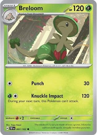 Breloom — SV05: Temporal Forces Pokémon TCG card by Taiga Kasai
