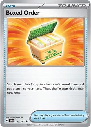 Boxed Order — SV05: Temporal Forces Pokémon TCG card by Studio Bora Inc.