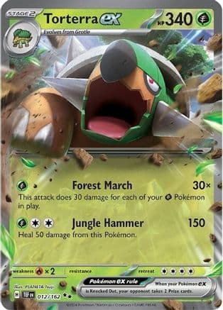 Torterra ex - 012/162 — SV05: Temporal Forces Pokémon TCG card by PLANETA Tsuji