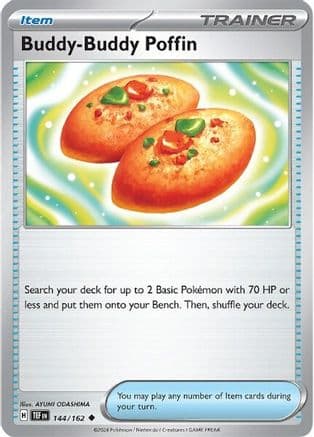Buddy-Buddy Poffin — SV05: Temporal Forces Pokémon TCG card by AYUMI ODASHIMA