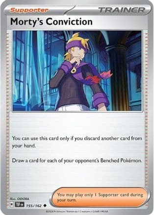 Morty's Conviction - 155/162 — SV05: Temporal Forces Pokémon TCG card by GIDORA