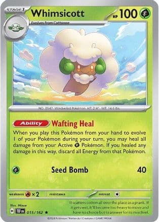 Whimsicott — SV05: Temporal Forces Pokémon TCG card by Mizue