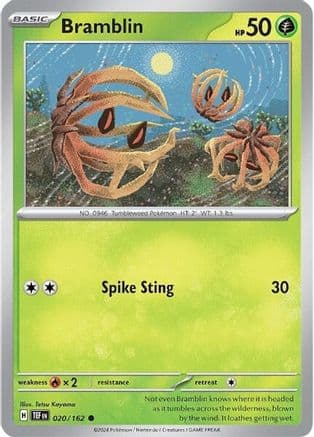 Bramblin — SV05: Temporal Forces Pokémon TCG card by Tetsu Kayama