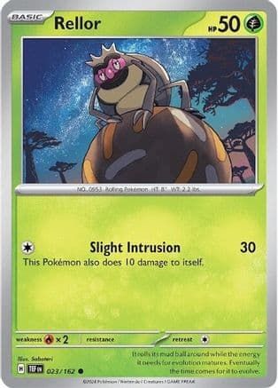 Rellor — SV05: Temporal Forces Pokémon TCG card by Saboteri