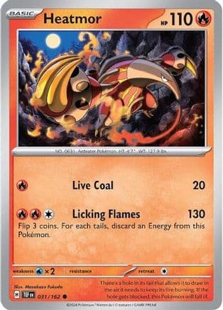 Heatmor — SV05: Temporal Forces Pokémon TCG card by Masakazu Fukuda