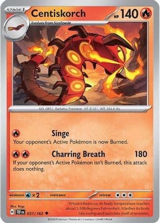 Centiskorch — SV05: Temporal Forces Pokémon TCG card by Krgc