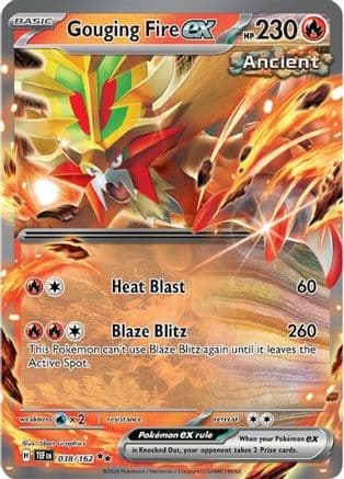 Gouging Fire ex - 038/162 — SV05: Temporal Forces Pokémon TCG card by 5ban Graphics