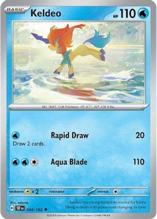 Keldeo — SV05: Temporal Forces Pokémon TCG card by satoma