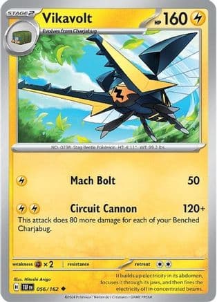 Vikavolt — SV05: Temporal Forces Pokémon TCG card by Hitoshi Ariga