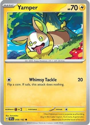 Yamper — SV05: Temporal Forces Pokémon TCG card by kurumitsu