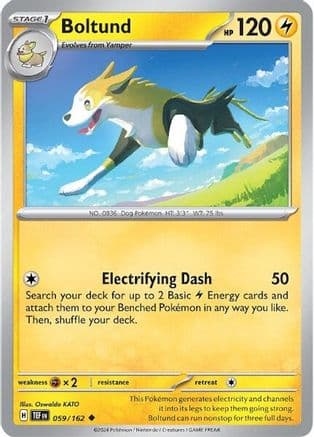 Boltund — SV05: Temporal Forces Pokémon TCG card by Oswaldo KATO