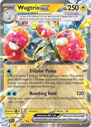 Wugtrio ex - 060/162 — SV05: Temporal Forces Pokémon TCG card by 5ban Graphics