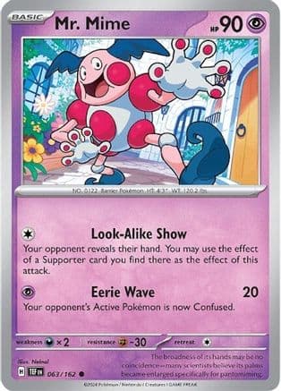 Mr. Mime — SV05: Temporal Forces Pokémon TCG card by Nelnal