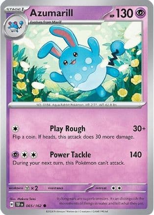 Azumarill — SV05: Temporal Forces Pokémon TCG card by Makura Tami