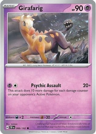 Girafarig — SV05: Temporal Forces Pokémon TCG card by Yuka Morii