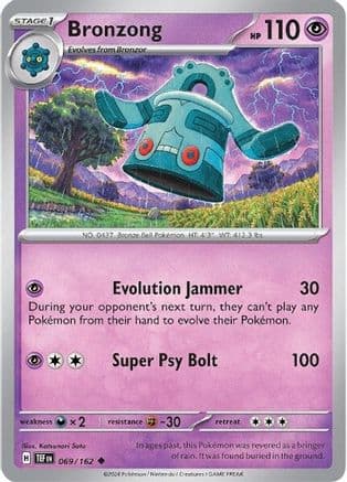 Bronzong — SV05: Temporal Forces Pokémon TCG card by Katsunori Sato