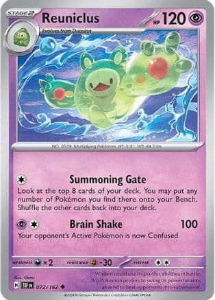 Reuniclus - 072/162 — SV05: Temporal Forces Pokémon TCG card by Gemi