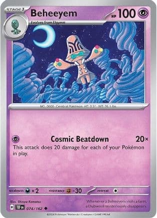 Beheeyem — SV05: Temporal Forces Pokémon TCG card by Shinya Komatsu