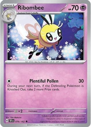 Ribombee — SV05: Temporal Forces Pokémon TCG card by Tika Matsuno