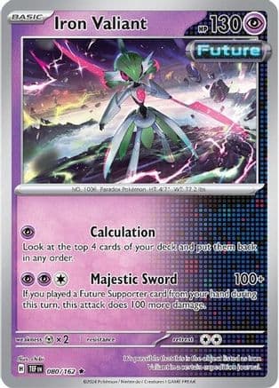 Iron Valiant - 080/162 — SV05: Temporal Forces Pokémon TCG card by chibi