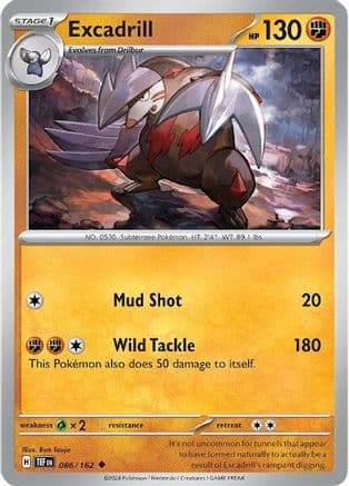 Excadrill - 086/162 — SV05: Temporal Forces Pokémon TCG card by Bun Toujo