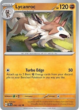 Lycanroc — SV05: Temporal Forces Pokémon TCG card by Yoshioka