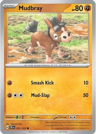 Mudbray — SV05: Temporal Forces Pokémon TCG card by Narumi Sato