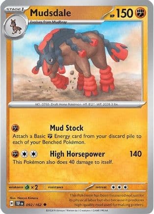 Mudsdale - 092/162 — SV05: Temporal Forces Pokémon TCG card by Naoyo Kimura