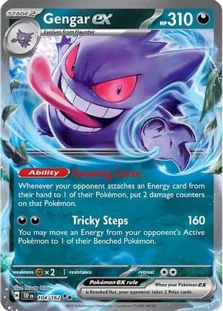 Gengar ex - 104/162 — SV05: Temporal Forces Pokémon TCG card by Nisota Niso