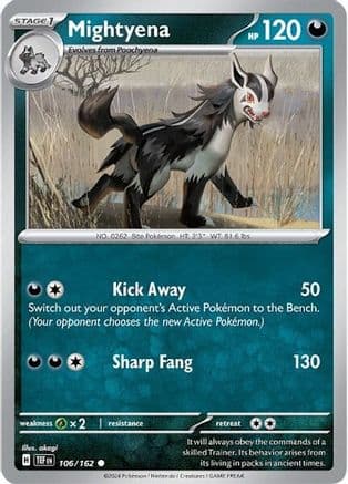 Mightyena — SV05: Temporal Forces Pokémon TCG card by akagi