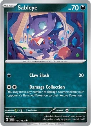 Sableye — SV05: Temporal Forces Pokémon TCG card by 0313