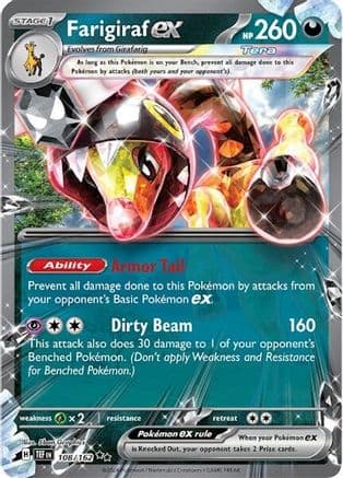 Farigiraf ex - 108/162 — SV05: Temporal Forces Pokémon TCG card by 5ban Graphics