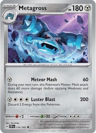 Metagross - 115/162 — SV05: Temporal Forces Pokémon TCG card by Nurikabe