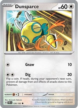 Dunsparce — SV05: Temporal Forces Pokémon TCG card by Sanosuke Sakuma