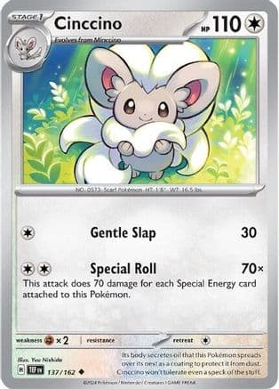 Cinccino - 137/162 — SV05: Temporal Forces Pokémon TCG card by Yuu Nishida
