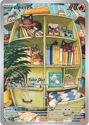 Litten - 167/162 — SV05: Temporal Forces Pokémon TCG card by Makura Tami