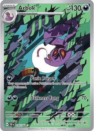 Arbok - 176/162 — SV05: Temporal Forces Pokémon TCG card by OKUBO