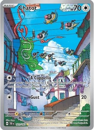 Chatot - 181/162 — SV05: Temporal Forces Pokémon TCG card by Scav