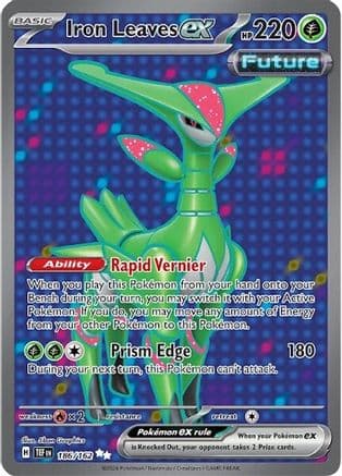 Iron Leaves ex - 186/162 — SV05: Temporal Forces Pokémon TCG card by 5ban Graphics